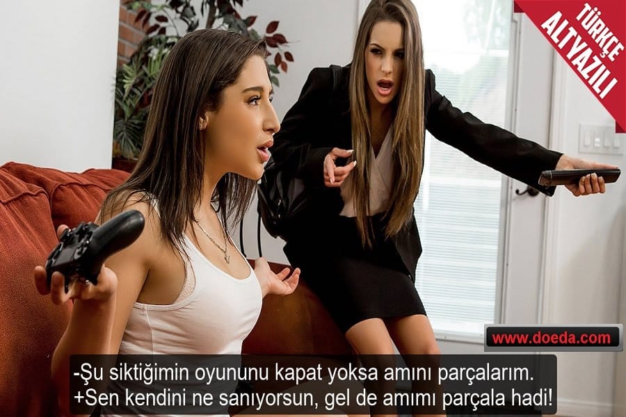 Televizyonda Sürekli Oyun Oynayan Arkadaşının Amını Parçalayan Lezbiyen
